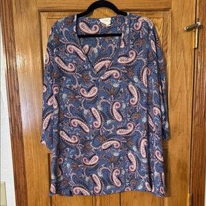 Dixie Creek Blue Paisley Blouse